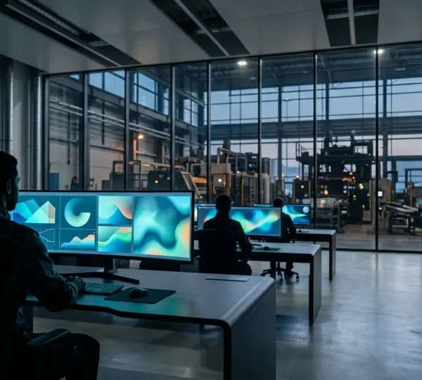 Interface de controle industriel dans un environnement de production moderne