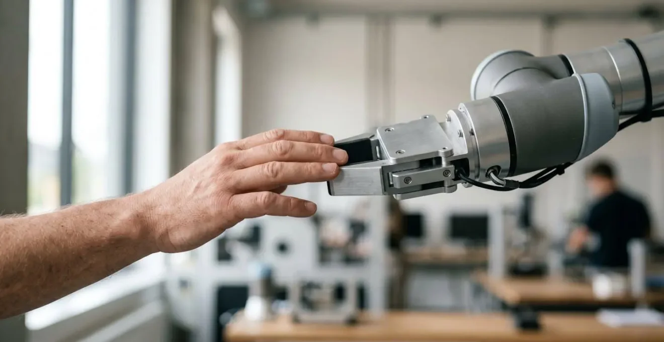Mécanisme de détection de couple dans articulation robotique permettant la détection de collision