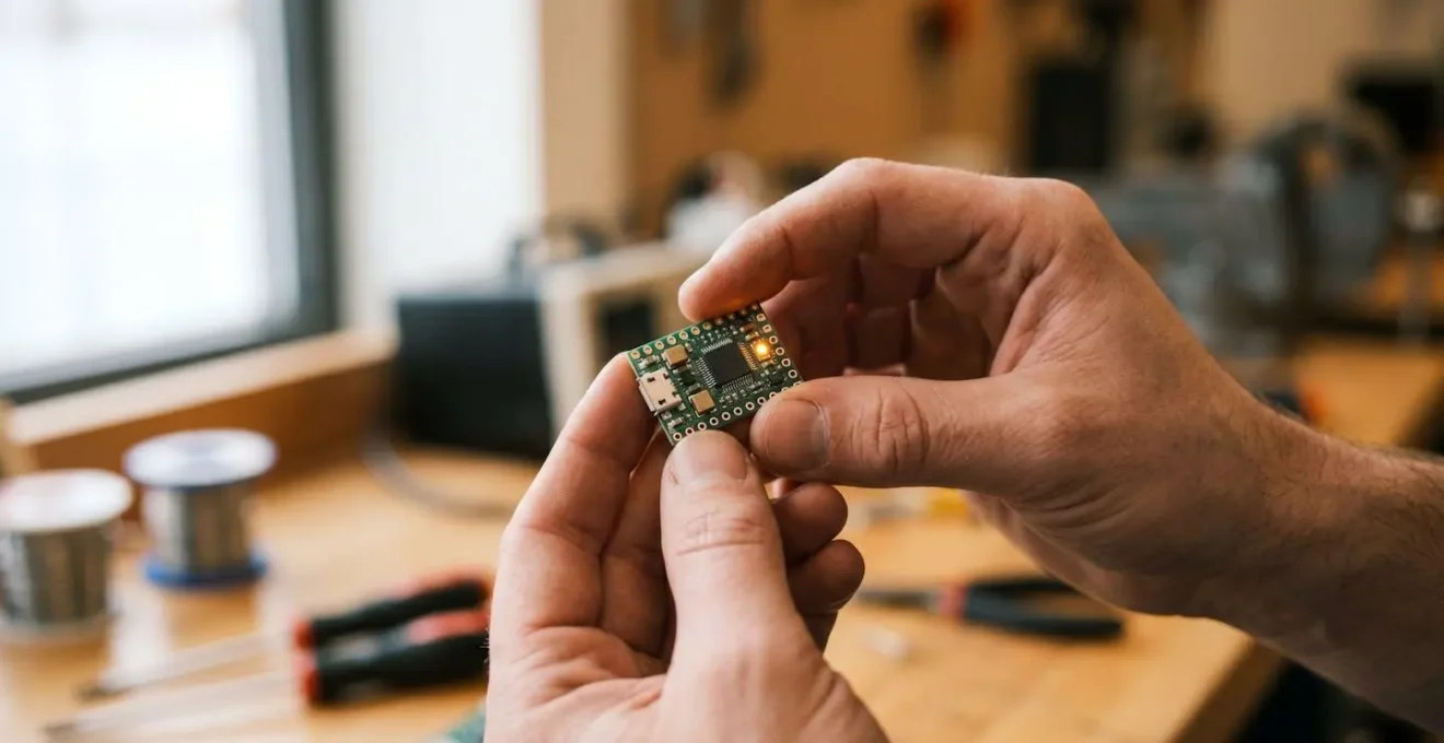 Microcontrôleur compact avec capteurs intégrés pour applications TinyML industrielles basse consommation